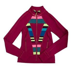 Ivivva Girls Dark Pink Activewear Scuba Performance Jacket size 8.